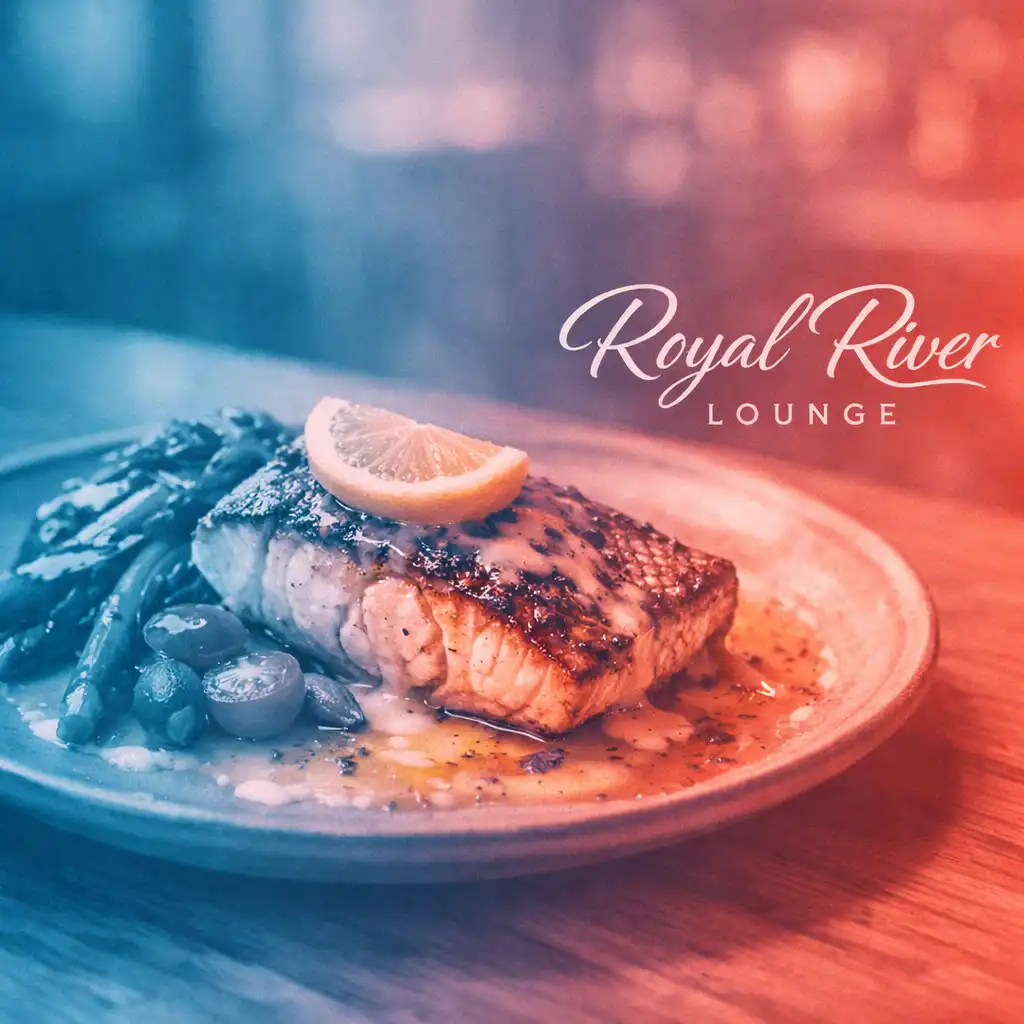 Signature dish of grilled barramundi with lemon butter and seasonal greens